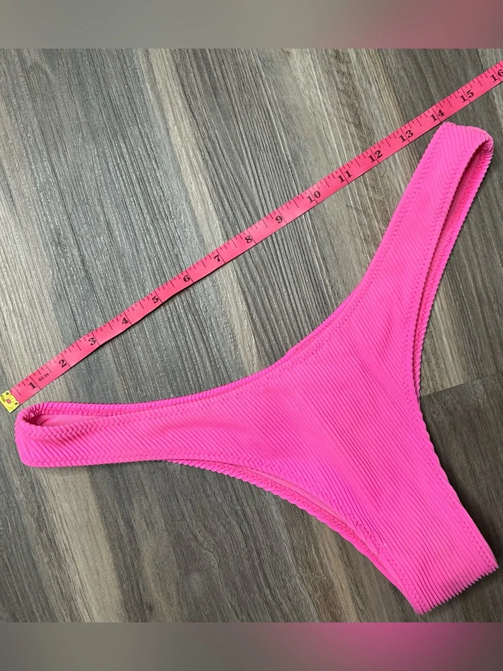 White Fox Ribbed Bikini Bottom